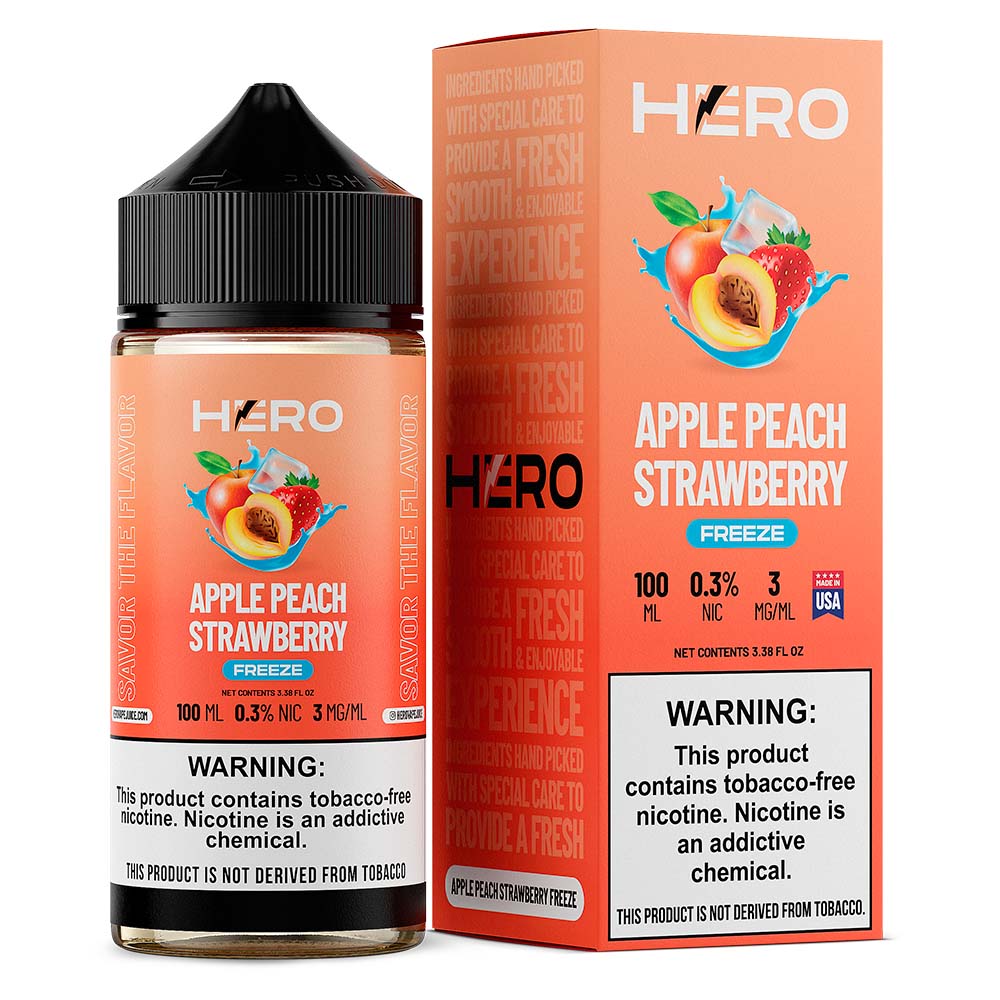 E-liquid Hero Apple Peach Strawberry Freeze 100ml 3mg