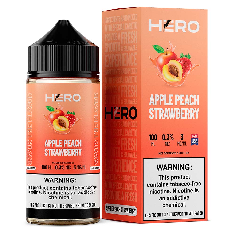 E-liquid Hero Apple Peach Strawberry 100ml 3mg