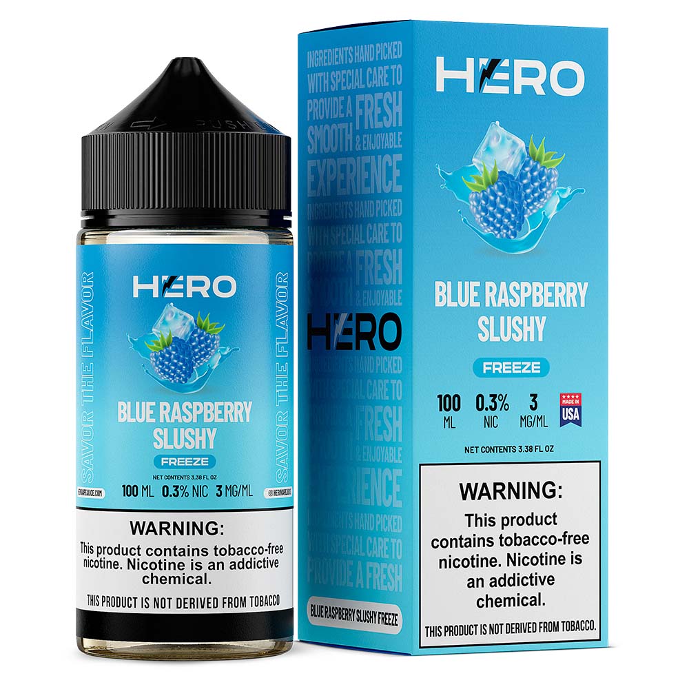 E-liquid Hero Blue Raspberry Slushy Freeze 100ml 3mg