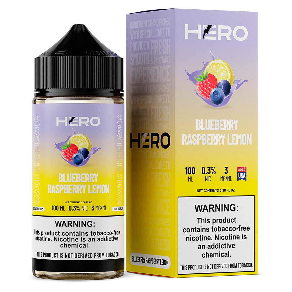 E-liquid Hero Blueberry Raspberry Lemon 100ml 3mg