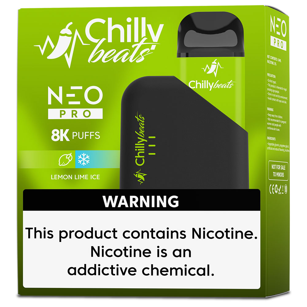Chilly Beats Neo Pro 8K Puffs Lemon Lime Ice - Image 2