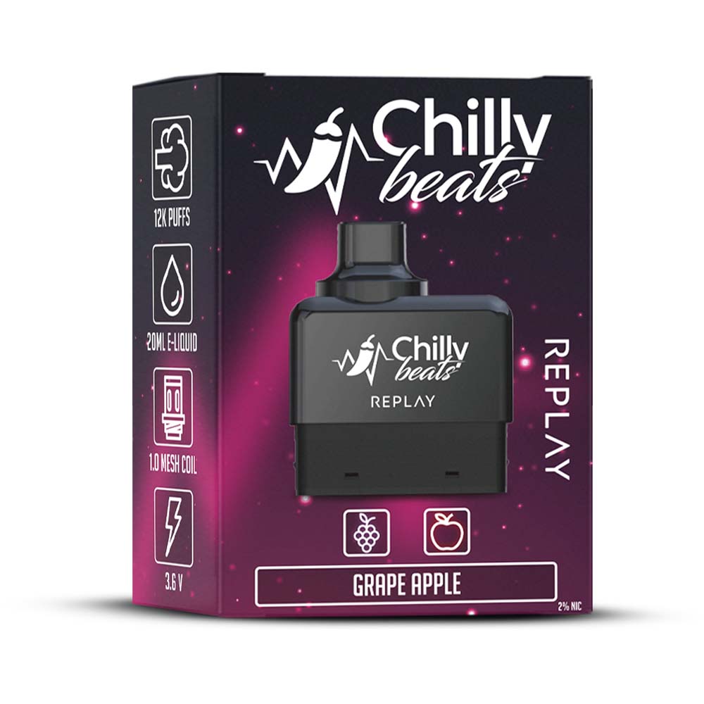 Chilly Beats Replay Refill 12K puffs Grape Apple