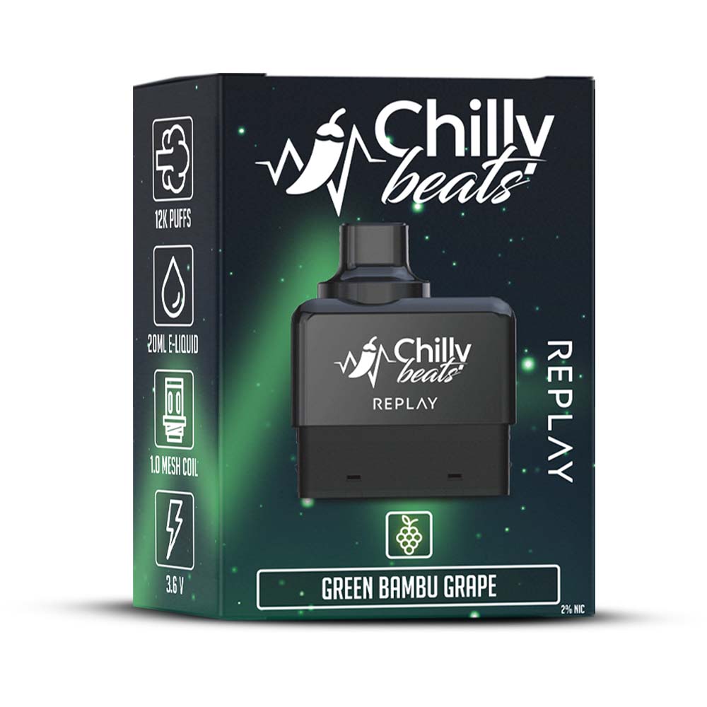Chilly Beats Replay Refill 12K puffs Green Bambu Grape