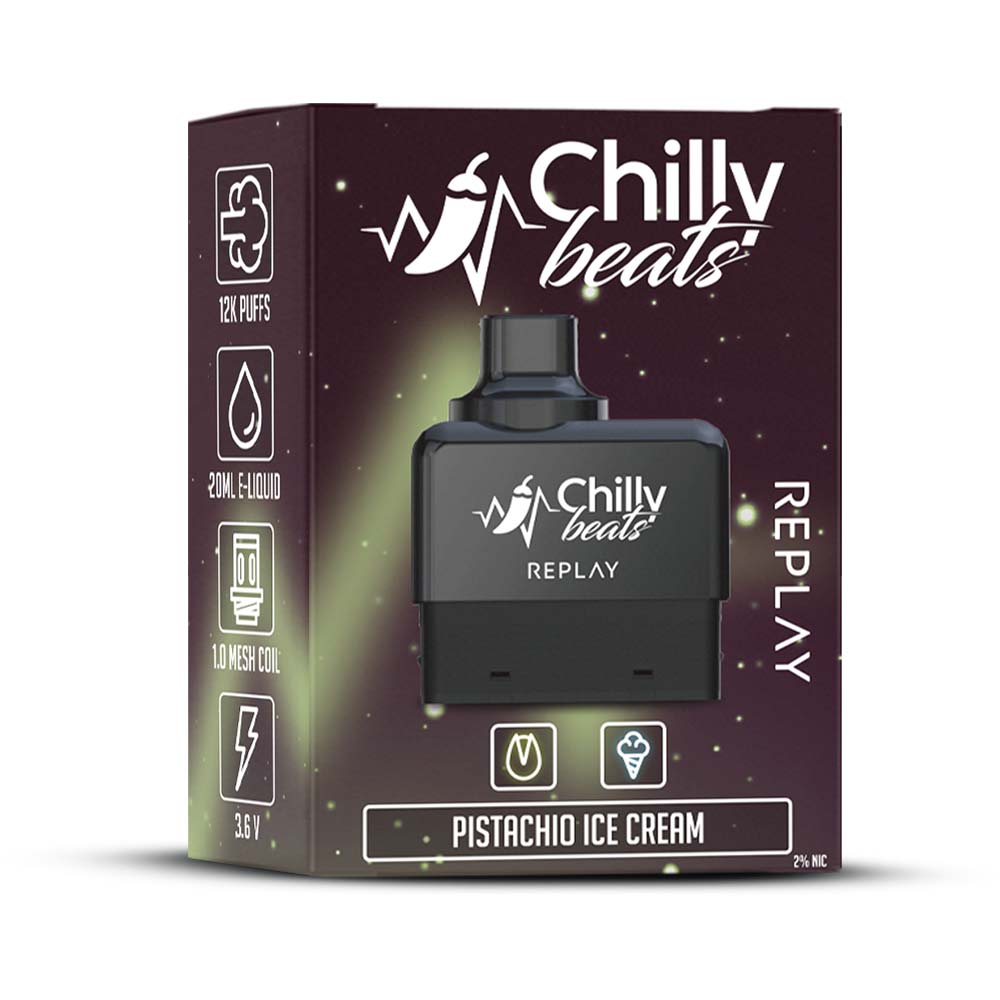 Chilly Beats Replay Refill 12K puffs Pistachio Ice Cream