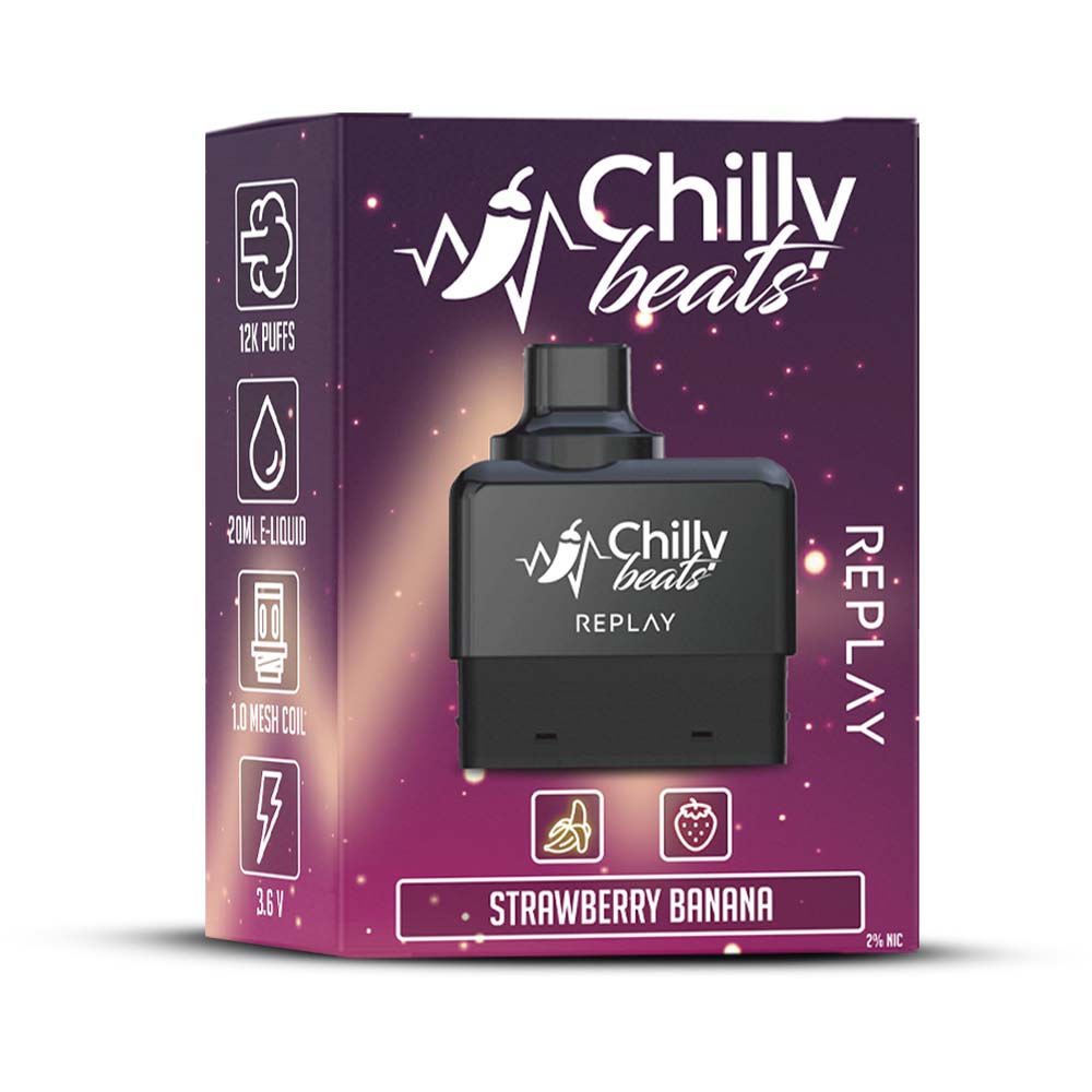 Chilly Beats Replay Refill 12K puffs Strawberry Banana