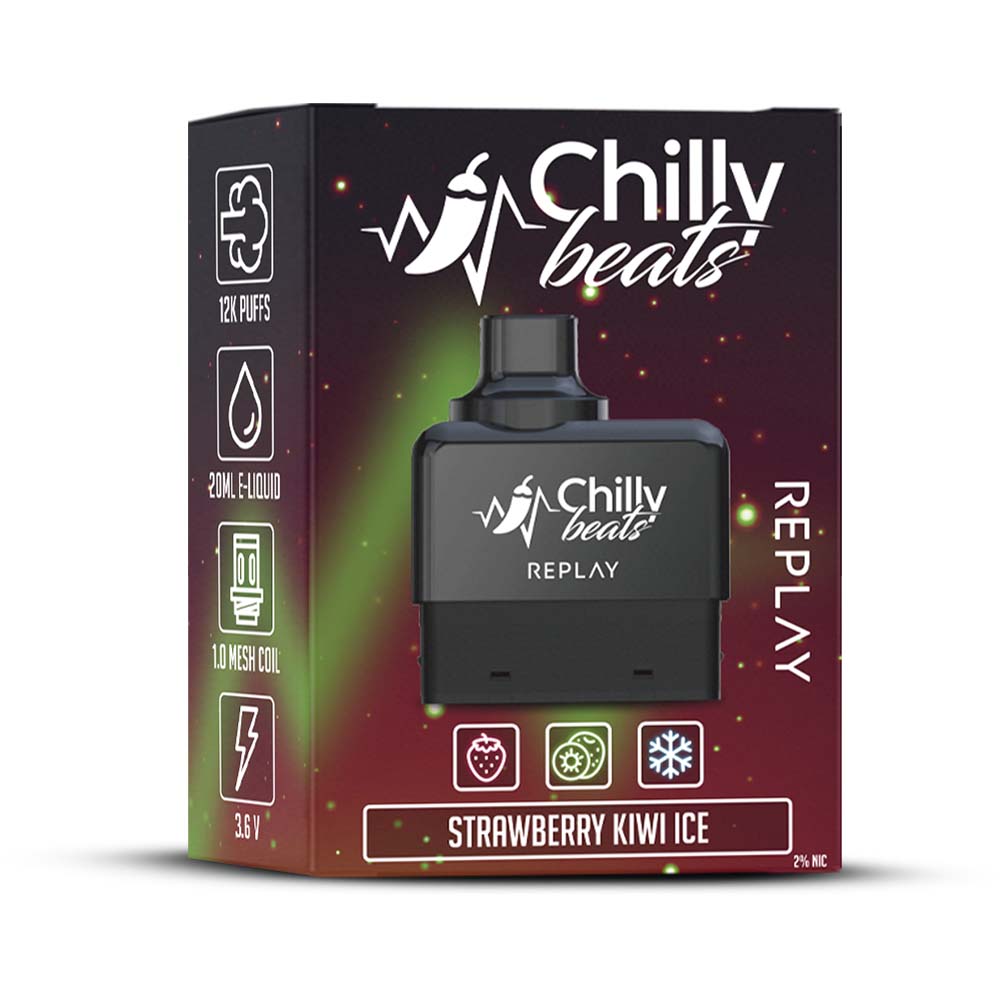 Chilly Beats Replay Refill 12K puffs Strawberry Kiwi Ice