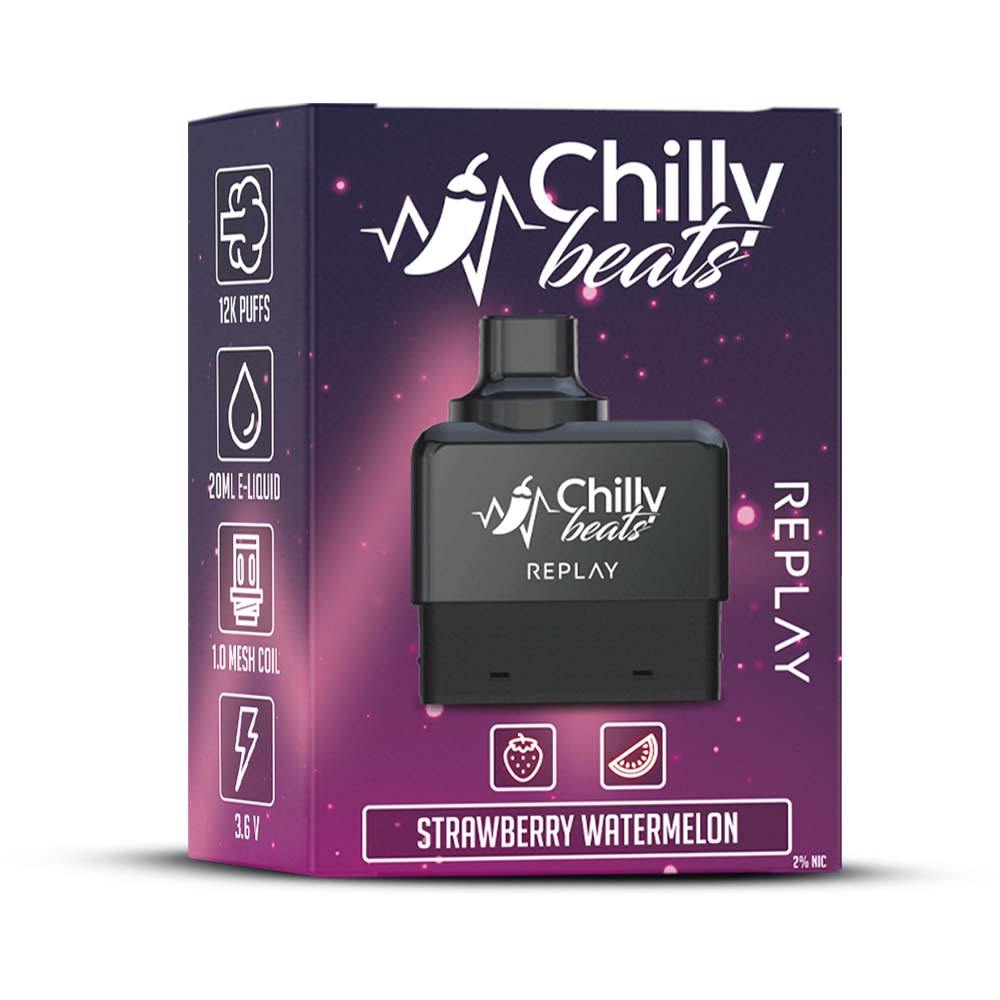 Chilly Beats Replay Refill 12K puffs Strawberry Watermelon