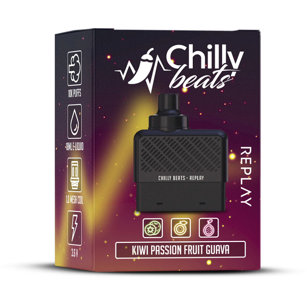 Chilly Beats Replay Refill 10K puffs Kiwi Passion Fruit Guava