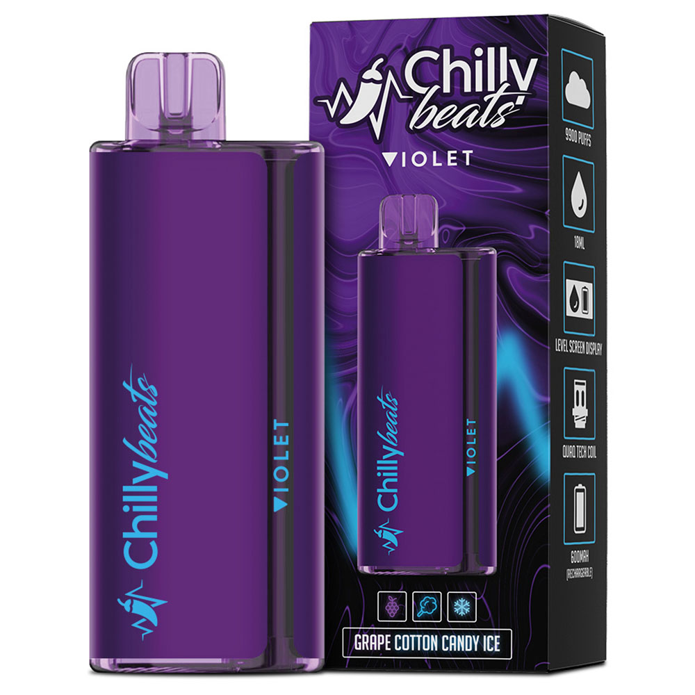 Pod Descartável Chilly Beats Violet 9900 puffs Grape Cotton Candy Ice - Image 2