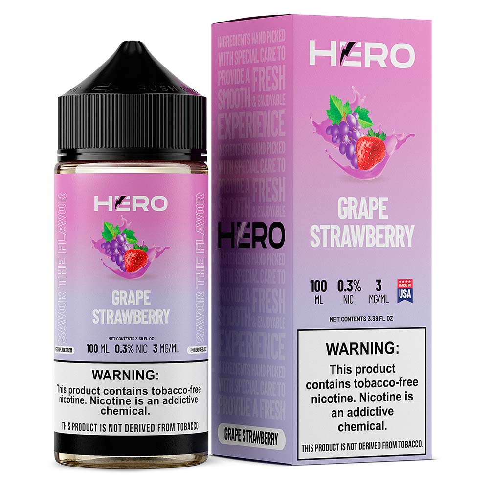E-liquid Hero Grape Strawberry 100ml 3mg