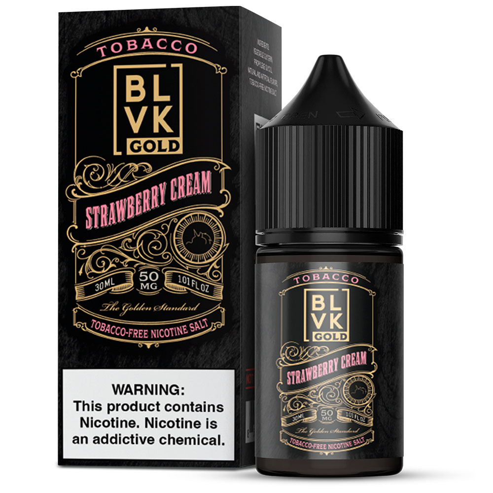 E-liquid BLVK Gold Tobacco Strawberry Cream 30ml 50mg - Image 2