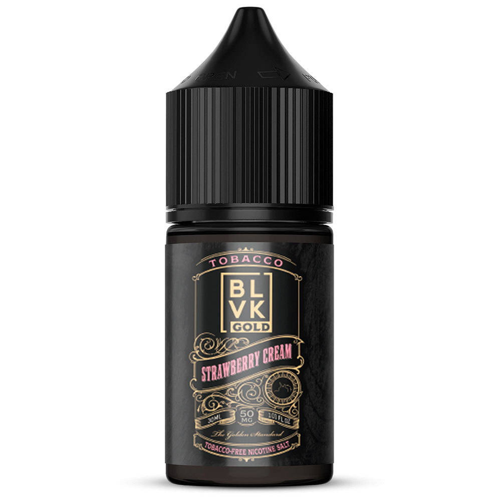 E-liquid BLVK Gold Tobacco Strawberry Cream 30ml 50mg
