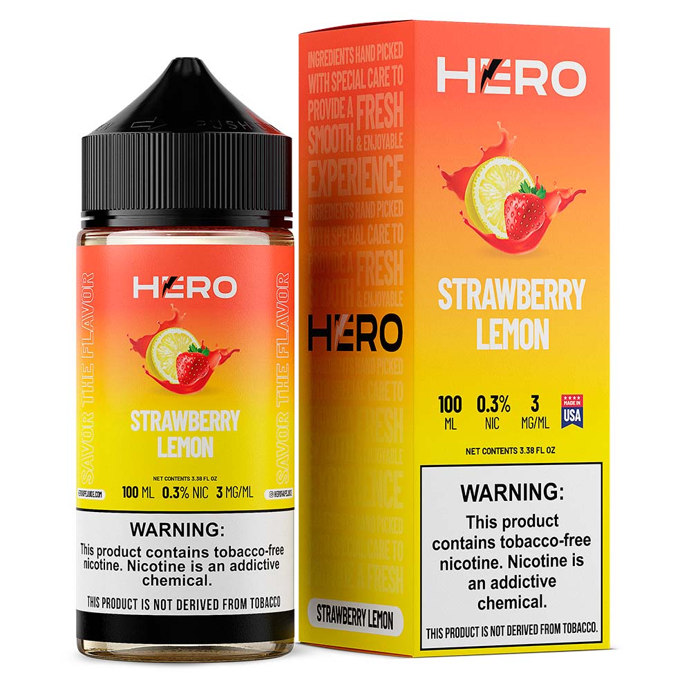 E-liquid Hero Strawberry Lemon 100ml 3mg